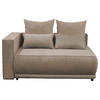 RÉCAMIERE Taupe Plüsch  - Taupe/Schwarz, Design, Kunststoff/Textil (168/73/99cm) - MID.YOU