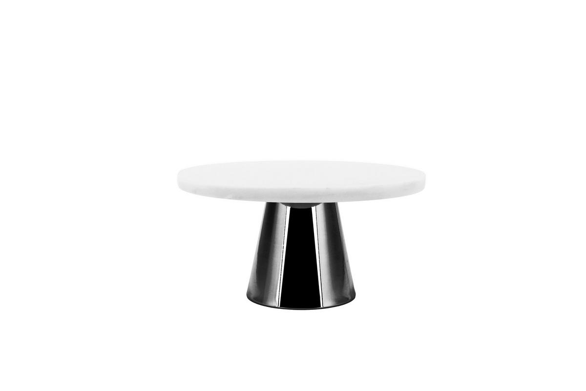 TORTENPLATTE - Schwarz, Basics, Stein/Metall (22cm) - Echtwerk