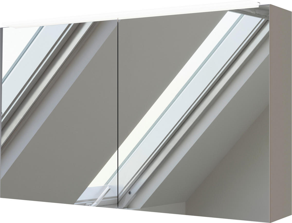 SPIEGELSCHRANK 120/72/20,2 cm  - Beigebraun, MODERN, Glas/Holzwerkstoff (120/72/20,2cm) - Celina Home