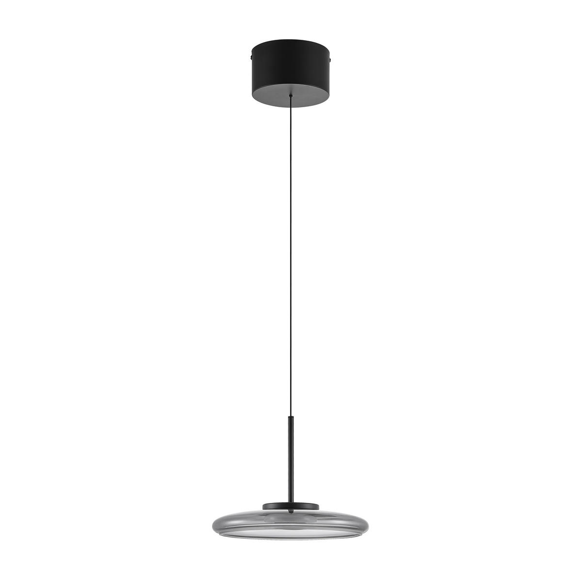 LED-HÄNGELEUCHTE Felis   - Schwarz, Basics, Glas/Metall (25cm) - Novel