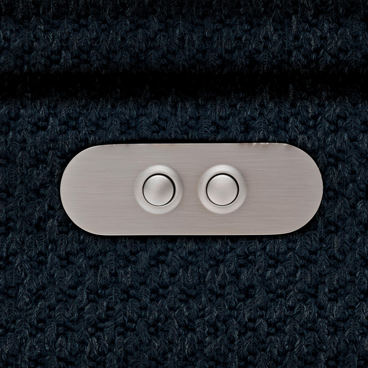 HÖRNSOFFA i chenille, vävt tyg mörkblå  - svart/mörkblå, Modern, textil/plast (106/283cm) - MID.YOU