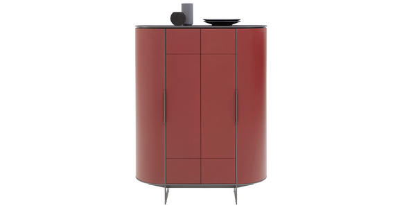 HIGHBOARD Anthrazit, Bordeaux Einlegeböden - Bordeaux/Anthrazit, Design, Holzwerkstoff/Metall (120/150/45cm) - Ambiente