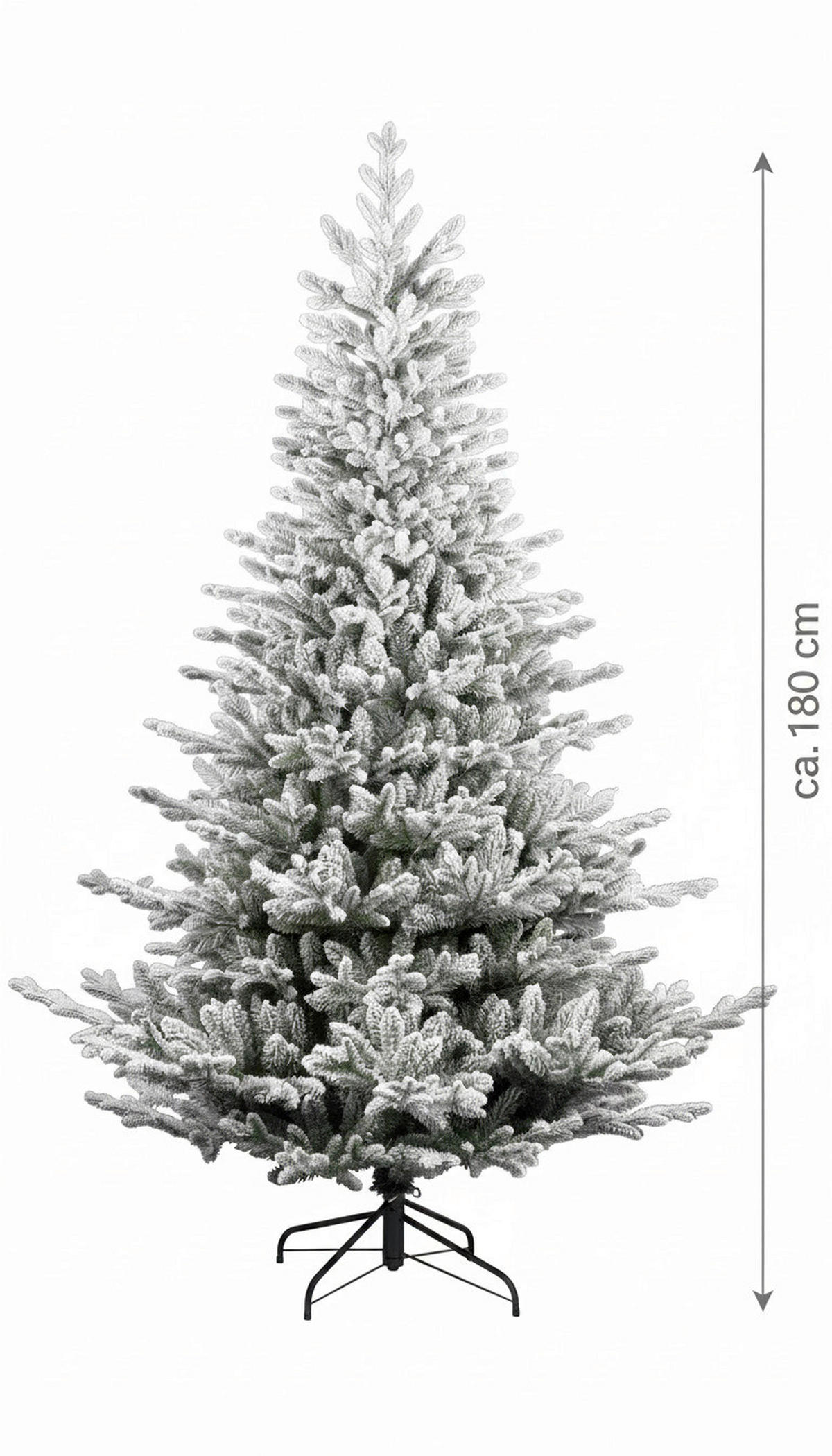 WEIHNACHTSBAUM 180 cm  - Grauweiß/Weiß, Basics, Kunststoff/Metall (112/180cm)