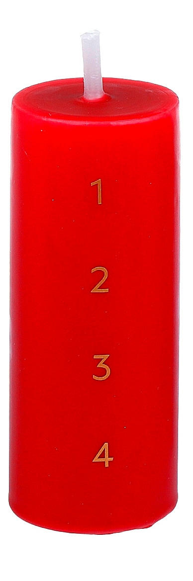 KERZE - Rot, KONVENTIONELL (4,6/12,0cm)