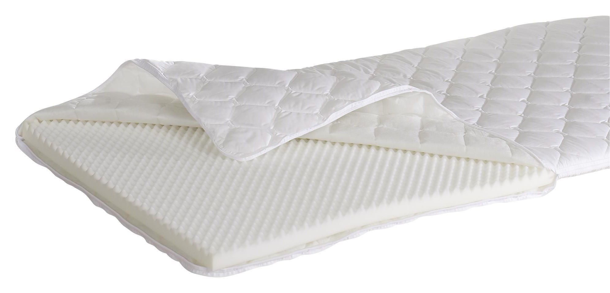 TOPPER 90/200 cm Höhe ca. 4,5 cm  - Weiß, KONVENTIONELL, Textil (90/200cm) - Sleeptex
