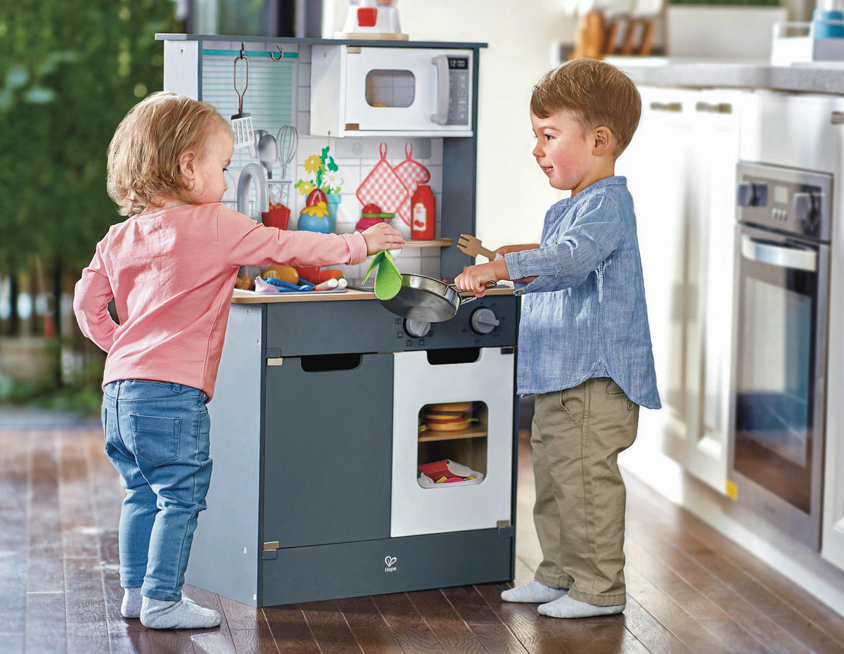 KINDERKÜCHE  - Grau, Basics, Holz (60/30/89cm) - Hape