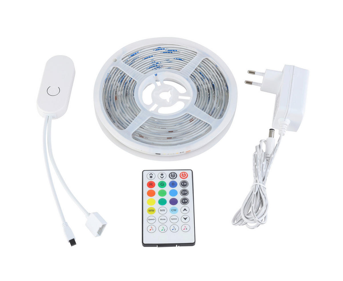 LED-STRIP 300 cm  Rainbow 3  - Weiß, Design, Kunststoff (300cm) - Novel