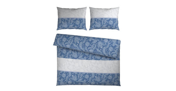 BETTWÄSCHE Satin 200/200 cm  - Blau, Textil (200/200cm) - Novel