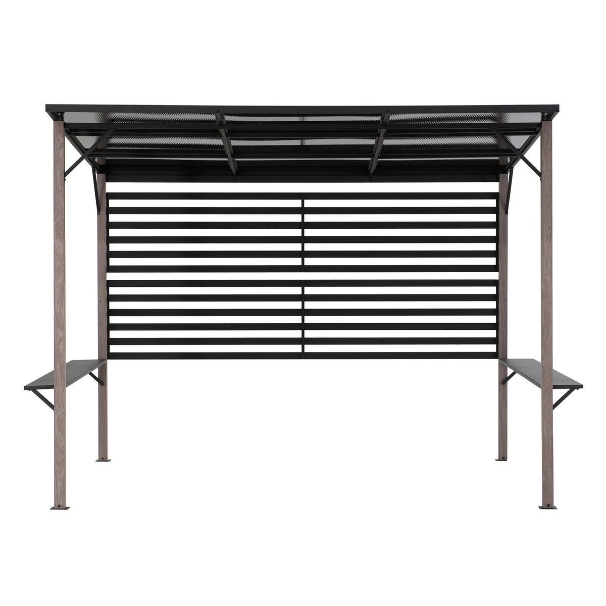 PERGOLA 282/227/252 cm Aluminium, Stahl  - Anthrazit/Grau, Basics, Metall (282/227/252cm) - Modante