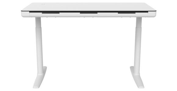 SCHREIBTISCH 140/70/73-118 cm in Weiß - Weiß, Design, Holzwerkstoff/Kunststoff (140/70/73-118cm) - Novel