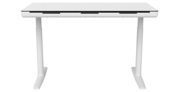 SCHREIBTISCH höhenverstellbar  - Weiß, Design, Holzwerkstoff/Kunststoff (140/70/73-118cm) - Novel