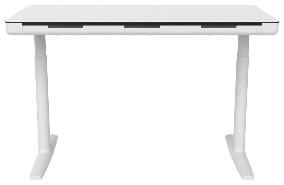 SKRIVBORD 140/70/73-118 cm  i vit  - vit, Design, metall/trämaterial (140/70/73-118cm) - Novel