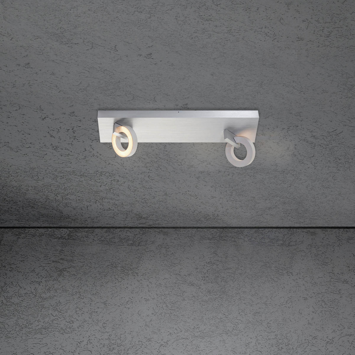 LED-DECKENLEUCHTE 41/10/12 cm  - Alufarben, Design, Metall (41/10/12cm) - Escale