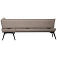 ECKBANK 235/165 cm Webstoff Schwarz, Taupe Buche massiv - Taupe/Schwarz, Basics, Holz/Textil (235/165cm) - Carryhome