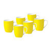 KAFFEEBECHERSET VARIO 6-teilig  - Gelb/Weiß, Basics, Keramik (25,5/21,5/9,5cm) - Van Well