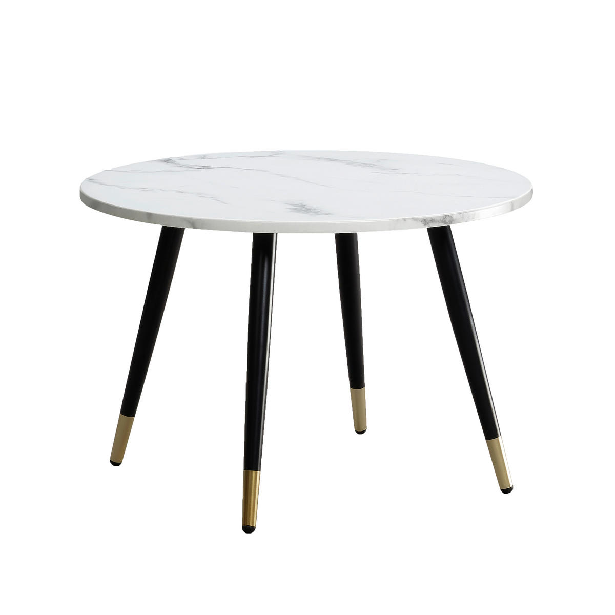 COUCHTISCH in Holzwerkstoff 60/60/41 cm  - Weiss/Goldfarben, Design, Holzwerkstoff/Metall (60/60/41cm) - MID.YOU