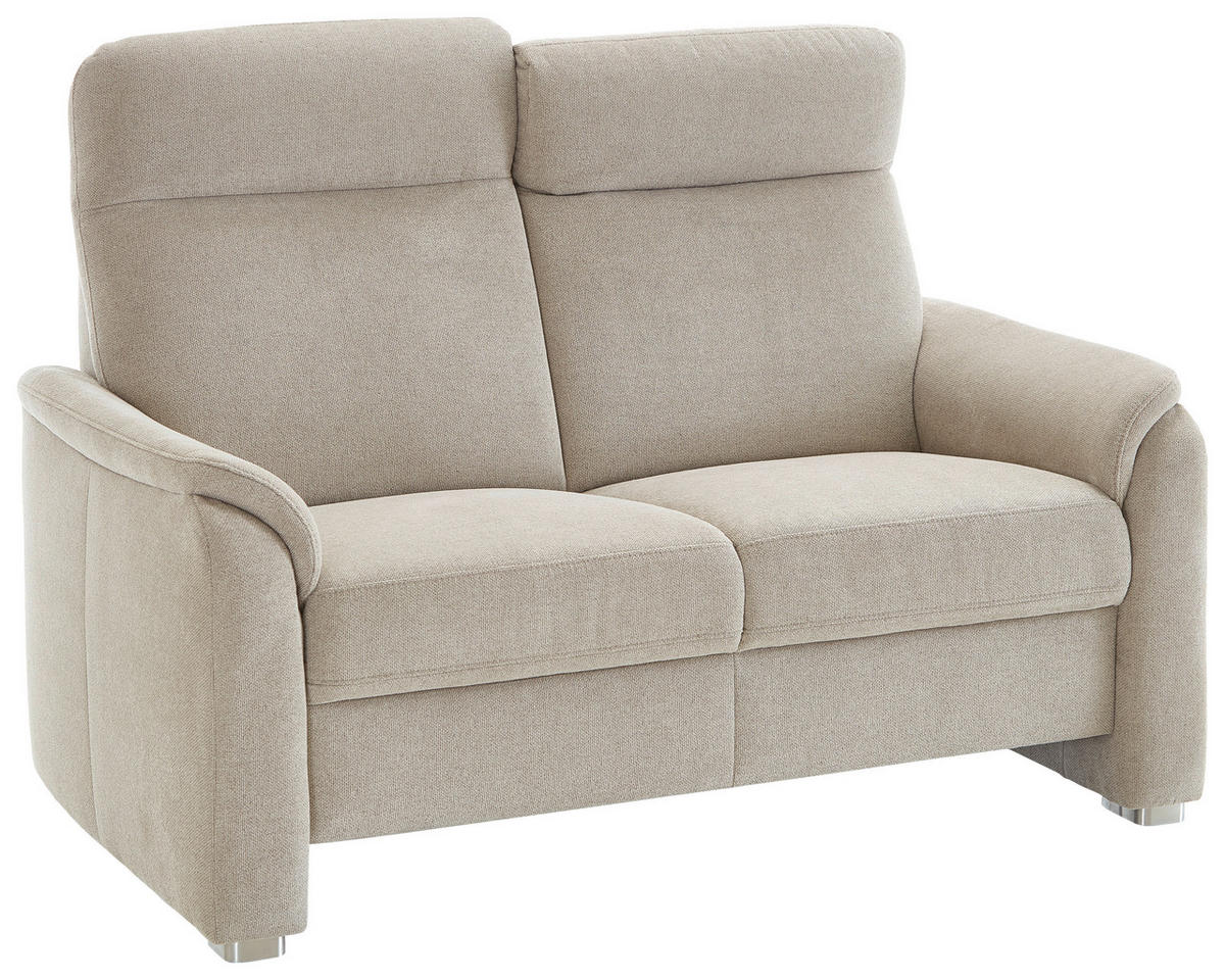 SITZGARNITUR Flachgewebe Beige  - Beige/Alufarben, Konventionell, Textil/Metall (218/156/107/103/95cm) - Beldomo Comfort