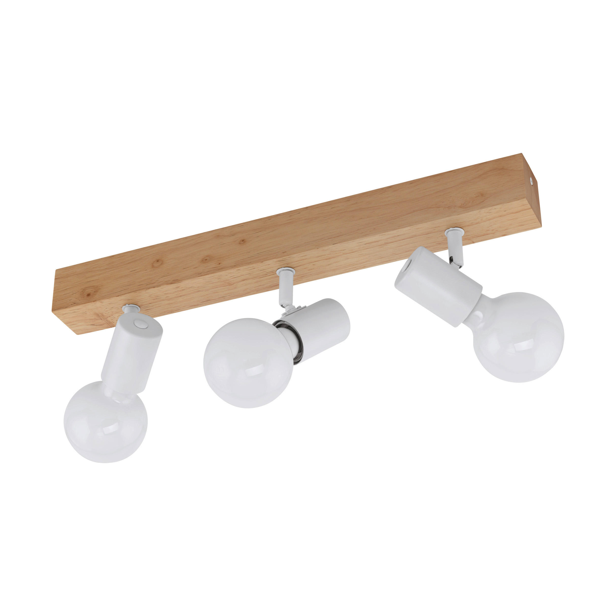 STRAHLER Townshend 3   - Eichefarben/Weiß, Design, Holz/Metall (5/48cm) - Eglo
