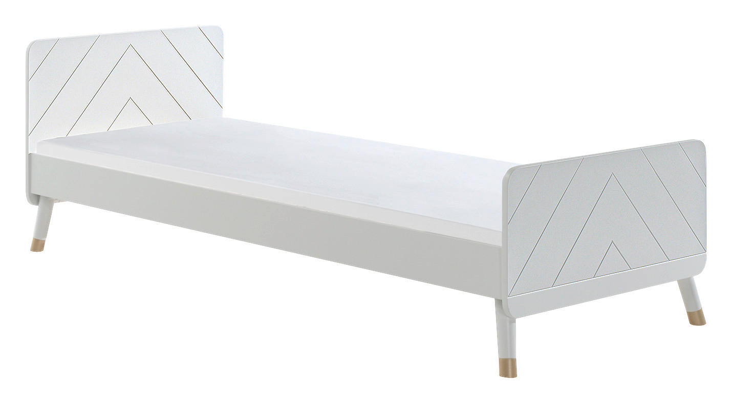 BETT 90/200 cm  in Weiß  - Weiß, KONVENTIONELL (90/200cm) - MID.YOU