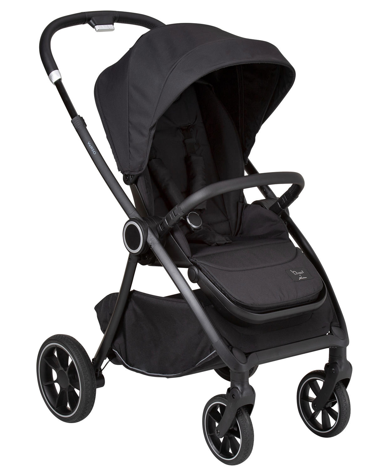 KINDERWAGENSET Verso  - Schwarz, Basics, Textil/Metall (86/62,5/108cm) - Hartan