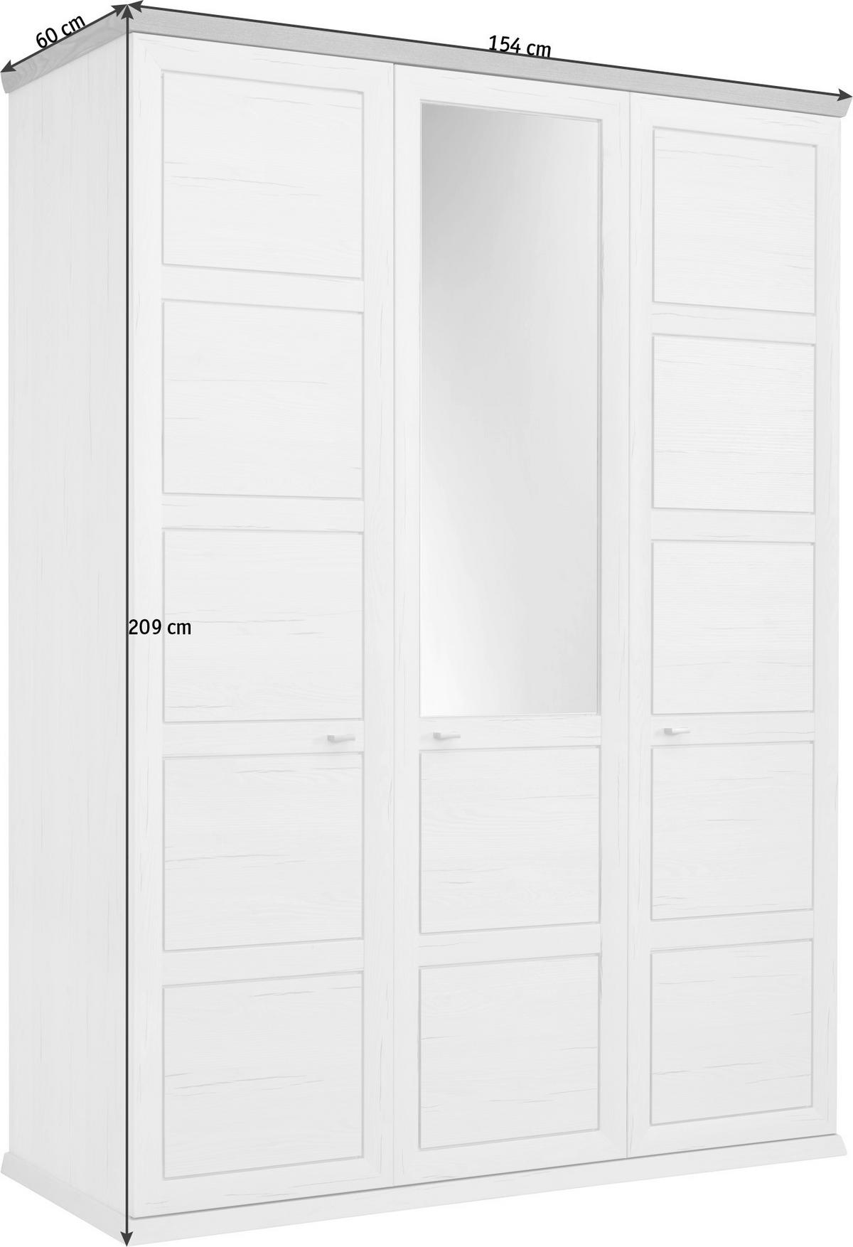 Dulap Cu Uși Rotative, 154/209/60 cm, gri, alb - culoare nichel/alb, Lifestyle, sticlă/metal (154/209/60cm) - Hom`in