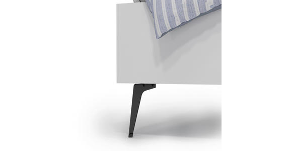 BETT 180/200 cm in Grau, Weiß - Schwarz/Weiß, Design, Metall (180/200cm) - Novel
