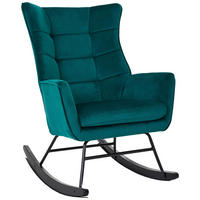 GUGALNIK,  zelena, črna les, kovina, tekstil - črna/zelena, Trend, kovina/tekstil (96/89/68cm) - Xora