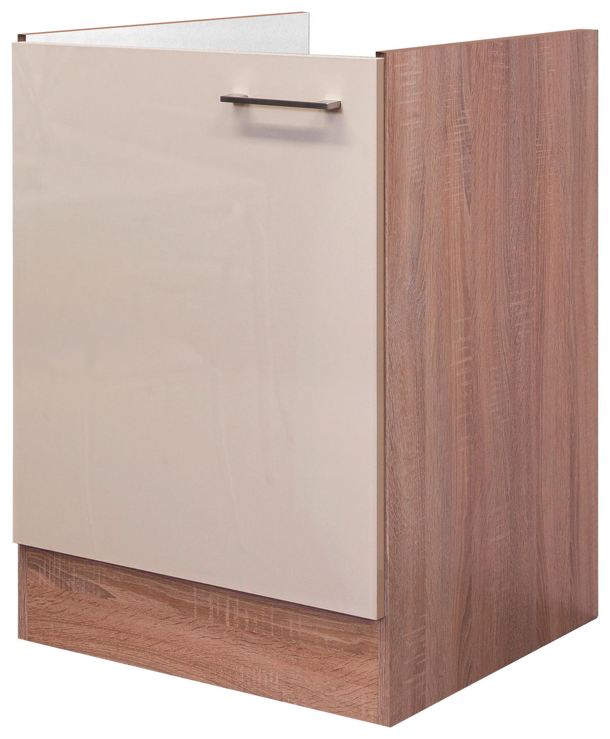 SPÜLENUNTERSCHRANK 50/82/57 cm  in Sonoma Eiche, Kaschmir  - Kaschmir/Edelstahlfarben, MODERN, Holzwerkstoff/Metall (50/82/57cm) - FlexWell