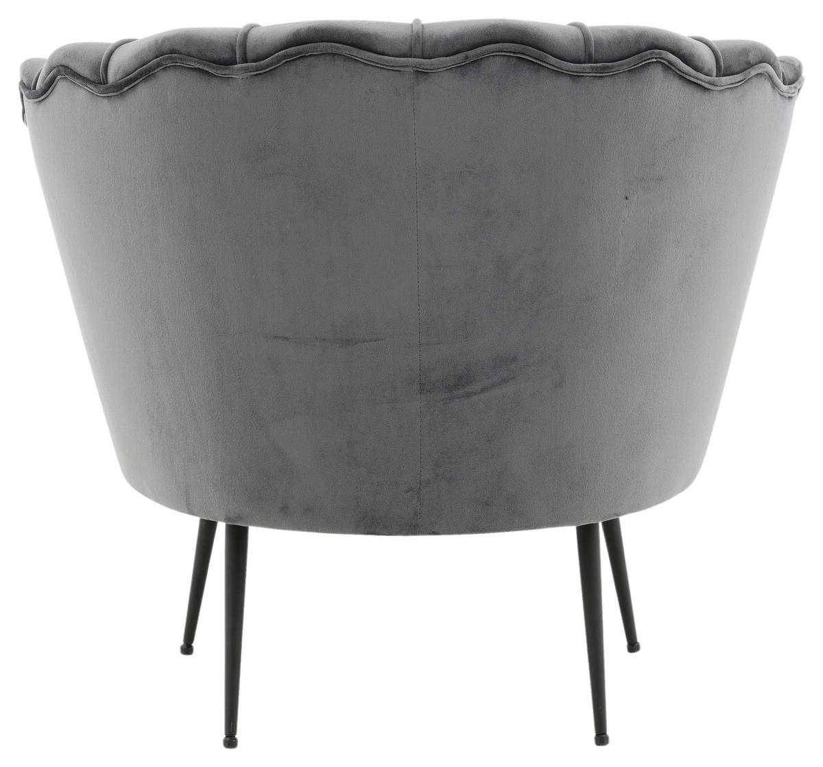 SESSEL in Schwarz, Dunkelgrau  - Dunkelgrau/Schwarz, Design, Textil/Metall (83/76/77cm) - Livetastic