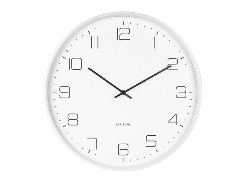WANDUHR LOFTY Weiß 40/40/4,5 cm  - Weiß, Basics, Metall (40/40/4,5cm) - Karlsson