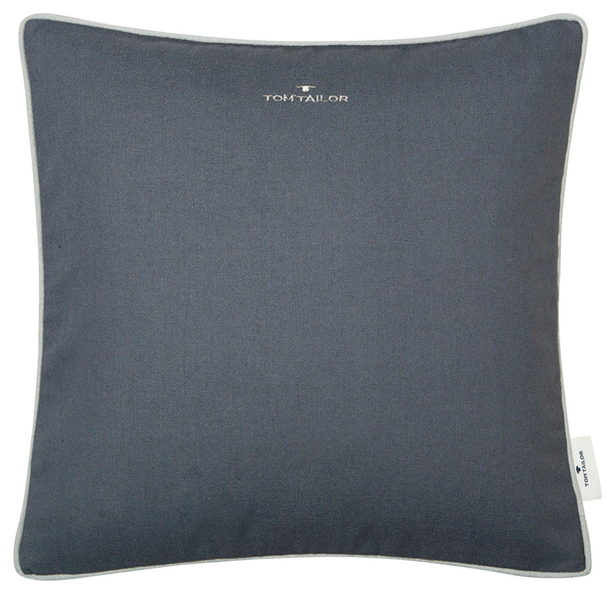 KUDDFODRAL Dove Signature 40/40 cm  - grå/antracit, Klassisk, textil (40/40cm) - Tom Tailor