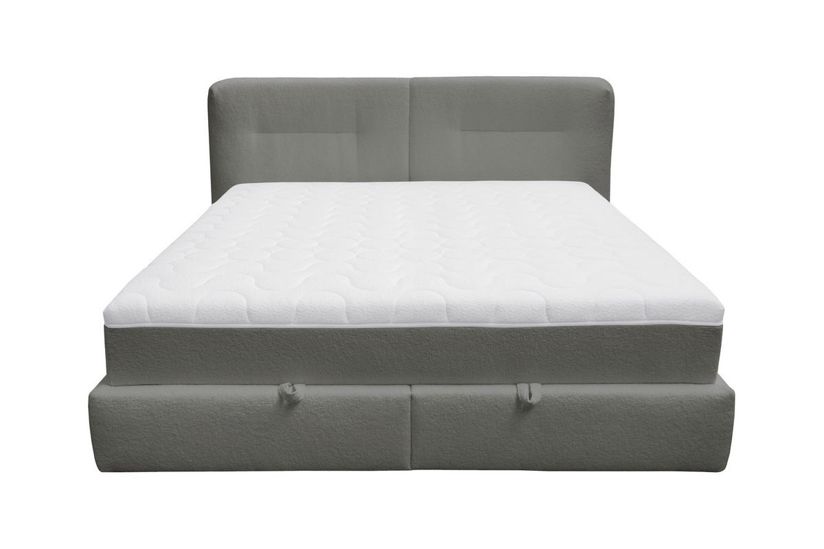 PAT BOXSPRING  in gri  - negru/gri, Modern, plastic/textil (204/108/227cm) - Esposa