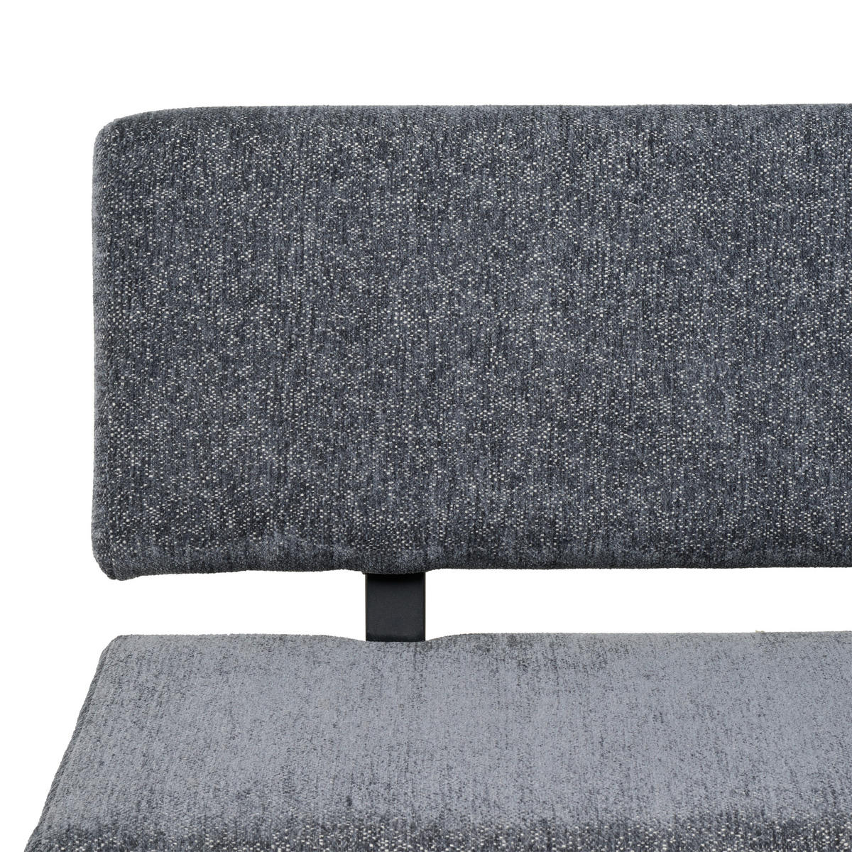 ECKBANK Metall, Textil Dunkelgrau  - Dunkelgrau/Schwarz, Konventionell, Textil/Metall (190/150cm) - MID.YOU