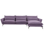 WOHNLANDSCHAFT in Webstoff Violett  - Violett/Schwarz, Design, Textil/Metall (338/165cm) - Hom`in