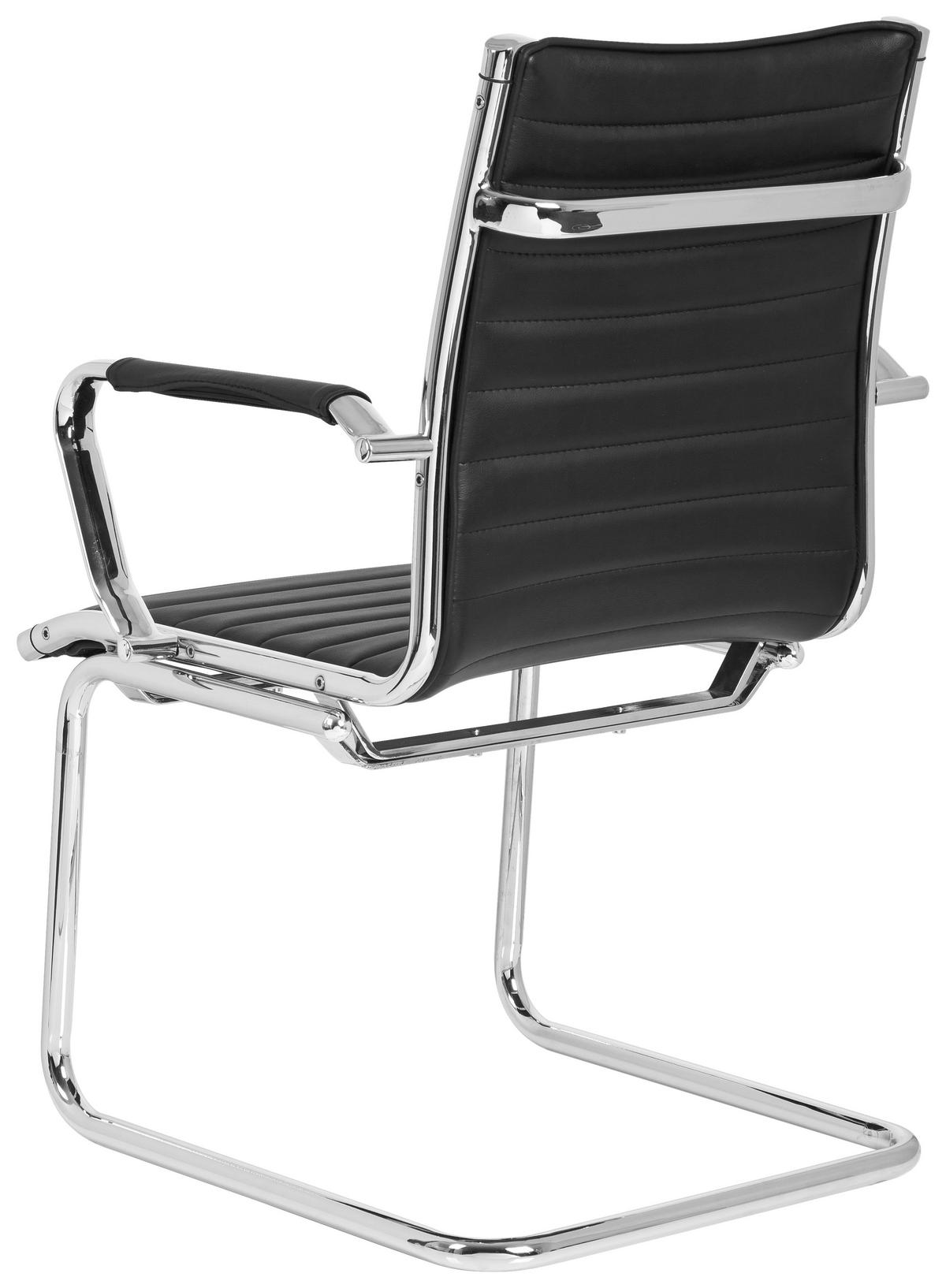KONFERENČNI STOL kovina, tekstil črna  - srebrne barve/črna, Basics, kovina/tekstil (54/90/50cm) - MID.YOU