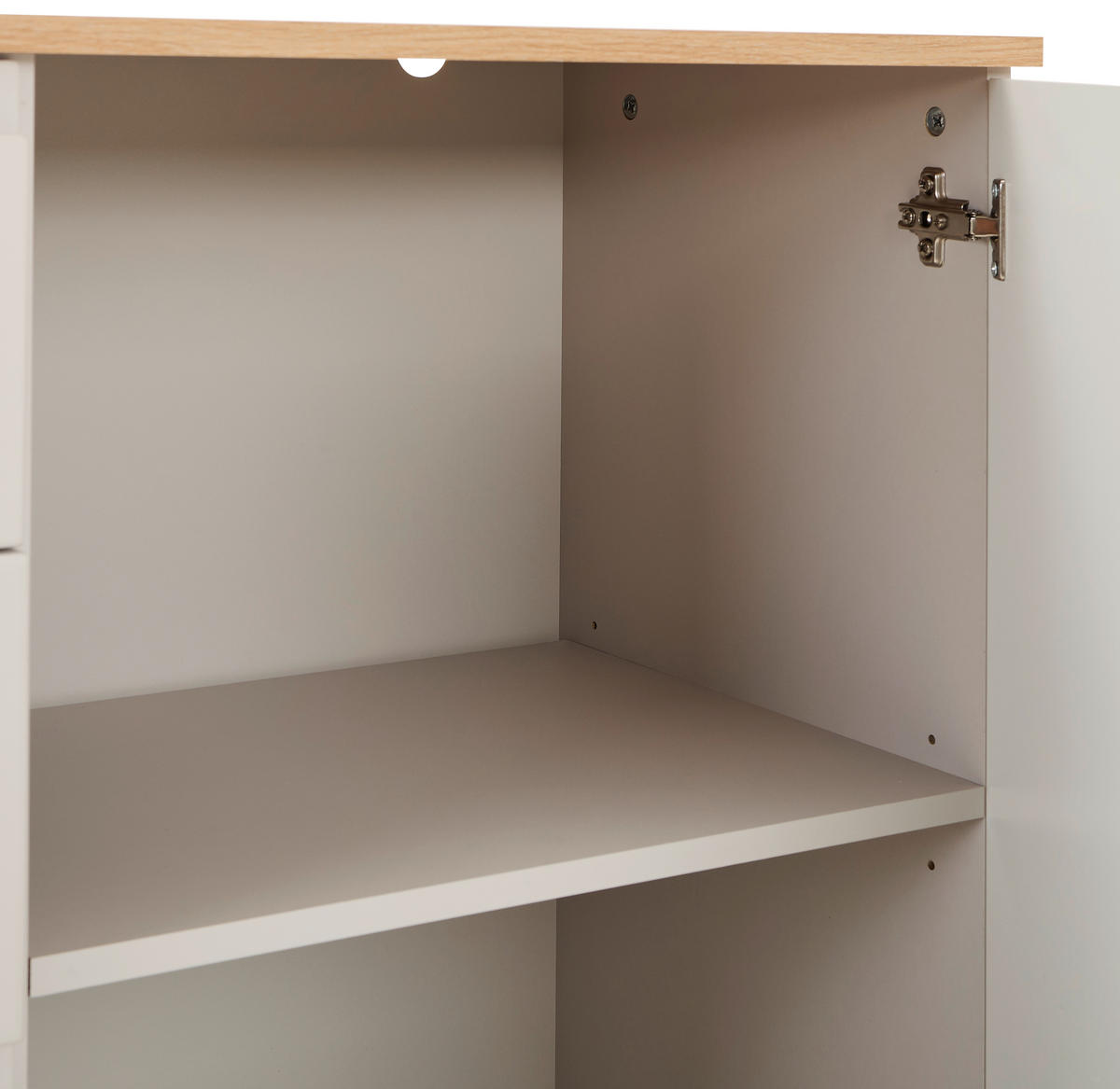 SIDEBOARD Swim 165/80/40 cm 4 Schublade(n)  - Kaschmir/Schwarz, Design, Holzwerkstoff/Kunststoff (165/80/40cm) - MID.YOU