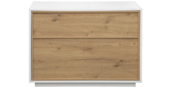 AKTENREGAL Weiß, Eiche Artisan  - Weiß/Eiche Artisan, Design, Holzwerkstoff (100/74/40cm) - Venda