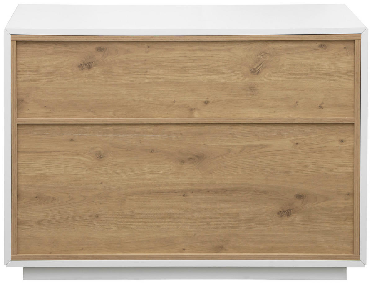 AKTENREGAL Weiß, Eiche Artisan  - Weiß/Eiche Artisan, Design, Holzwerkstoff (100/74/40cm) - Venda