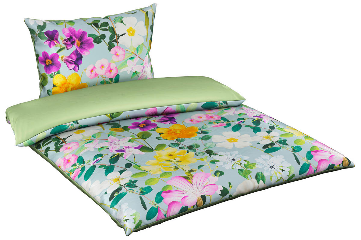 WENDEBETTWÄSCHE NAARDEN Satin 140/200 cm  - Multicolor, KONVENTIONELL, Textil (140/200cm) - Bio:Vio