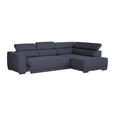 ECKSOFA Blau Struktur  - Blau/Schwarz, Design, Kunststoff/Textil (284/205cm) - Xora