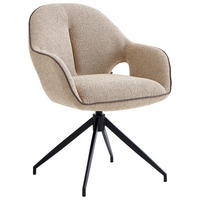 KAROSSZÉK fekete, homokszínű  - fekete/homokszínű, Design, textil/fém (62/85/64cm) - Novel