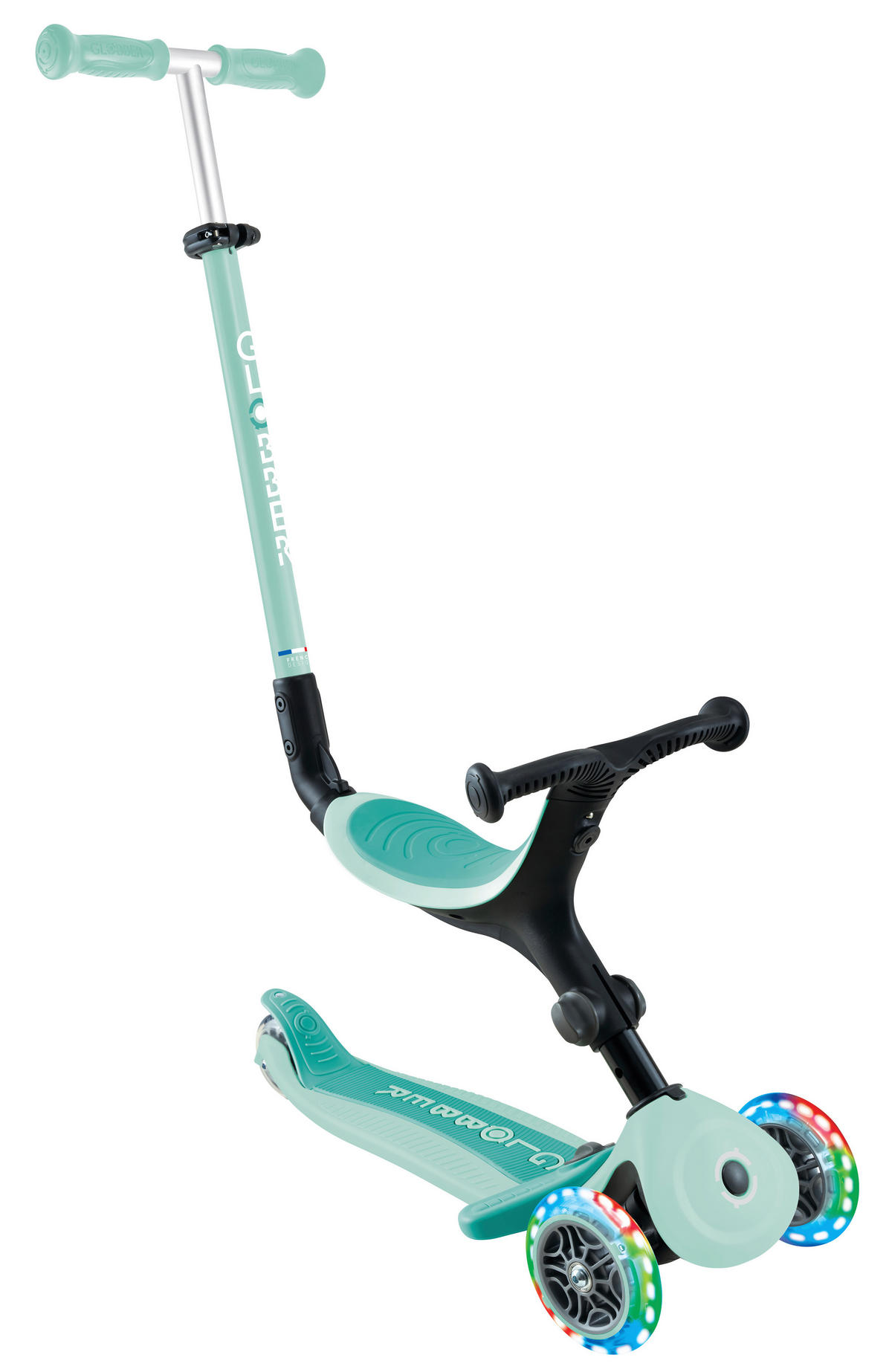 LAUFRAD GO-UP ACTIVE LIGHTS 3IN1  - Mintgrün, Basics, Kunststoff/Metall (67/28/95.5cm) - GLOBBER