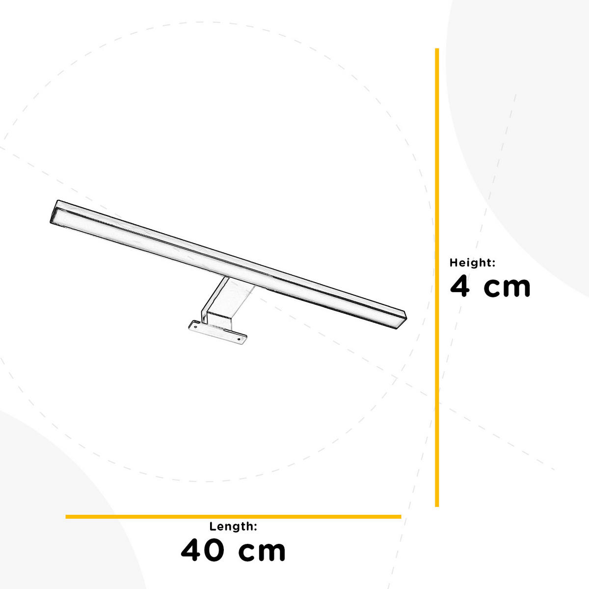 BADEZIMMER-WANDLEUCHTE - Silberfarben, Basics, Kunststoff (50/4/11cm)