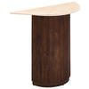 KONSOLENTISCH Mangoholz vollmassiv Dunkelbraun, Beige  - Dunkelbraun/Beige, Design, Holz/Stein (100/76/40cm) - Livetastic