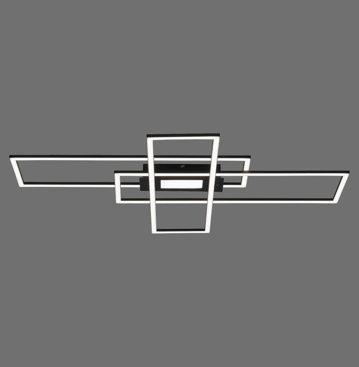 STROPNÉ LED SVIETIDLO, 99,2/69,4/5,1 cm - čierna, Trend, kov/plast (99,2/69,4/5,1cm)