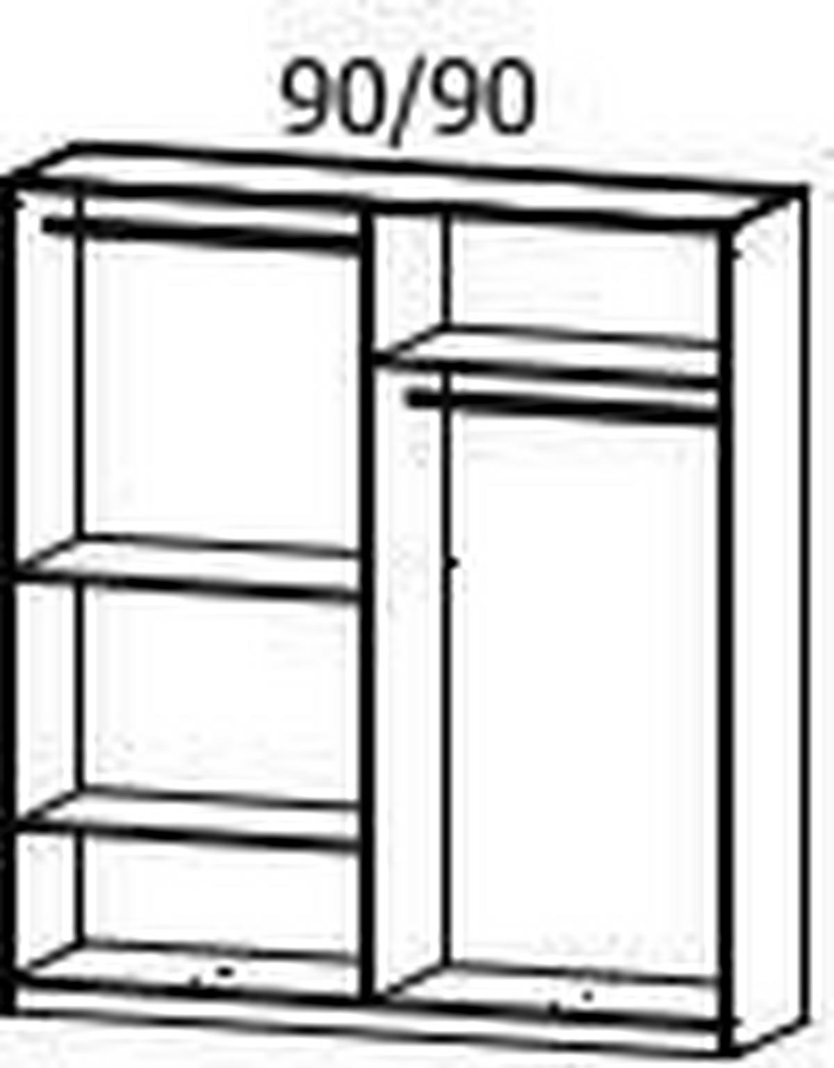 DREHTÜRENSCHRANK in Weiss  - Weiss, Modern, Holzwerkstoff/Kunststoff (180/210/54cm) - Rauch Möbel