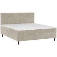 BOXBETT 120/200 cm,  in Beige,  {item.attr('349-543‘),[, ]}{item.attr('328-587‘),[ ]} - Beige/Schwarz, KONVENTIONELL, Holz/Textil (120/200cm) - Welnova