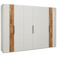 DREHTÜRENSCHRANK 301,9/223,3/62 cm,  in Weiß, Wildeiche, 6-türig  - Wildeiche/Schwarz, Design, Holz/Holzwerkstoff (301,9/223,3/62cm) - Dieter Knoll