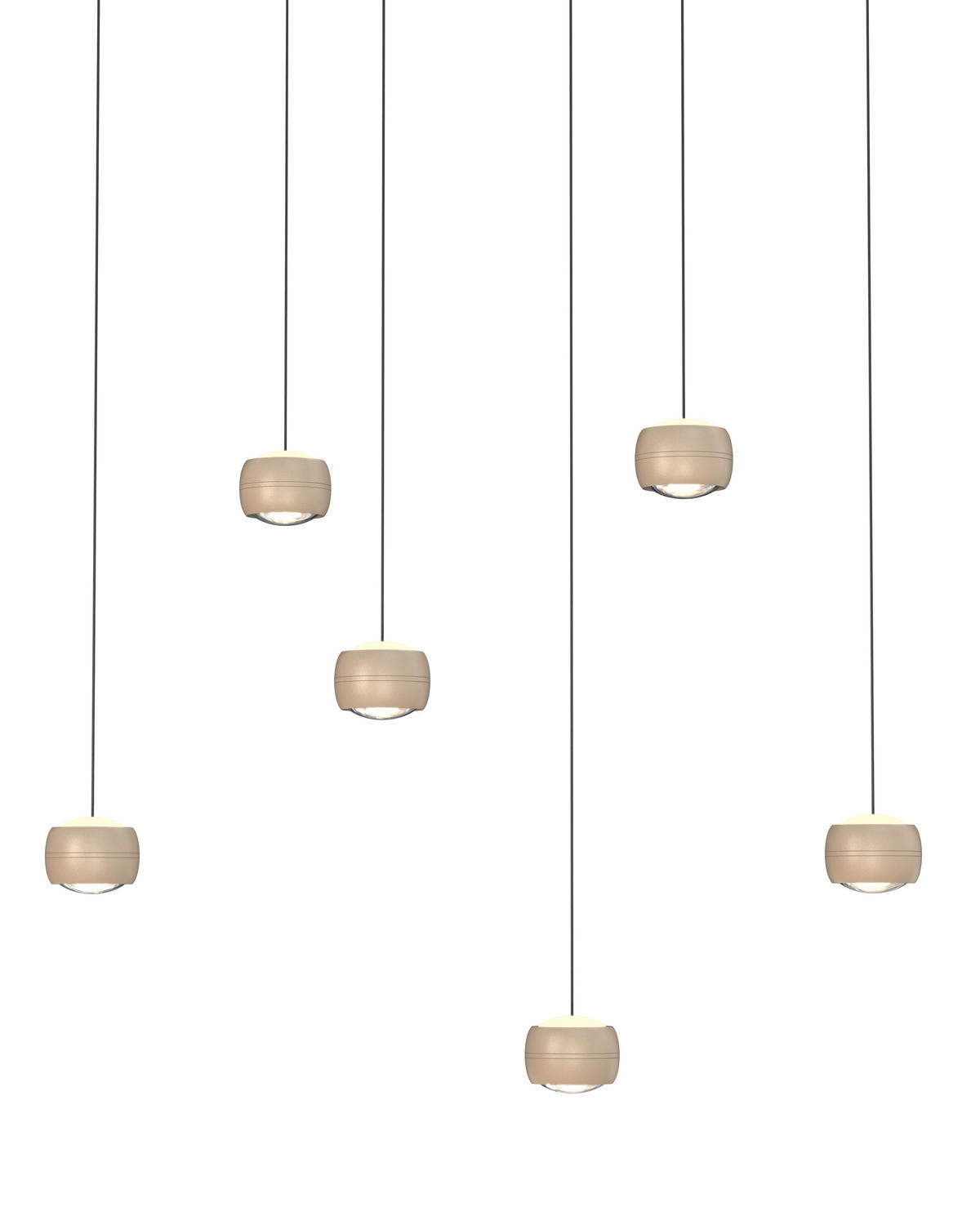 LED-HÄNGELEUCHTE 76/25/180 cm  - Sandfarben, Design, Metall (76/25/180cm)