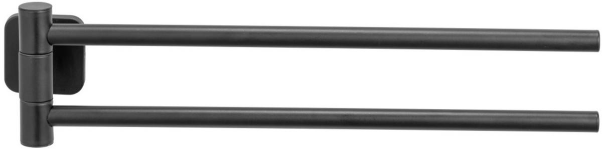HANDTUCHHALTER Schwarz  - Schwarz, KONVENTIONELL, Metall (5,5/9,5/43cm) - Wenko